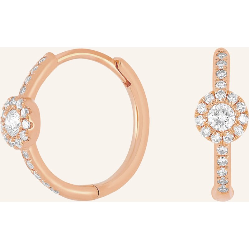 Leaf Creolen Pave Ii Aus 14 Karat Roségold Mit Diamanten rosegold