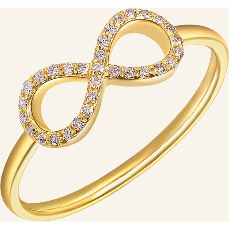 Leaf Ring Infinity Aus 18 Karat Gelbgold Mit Diamanten gold