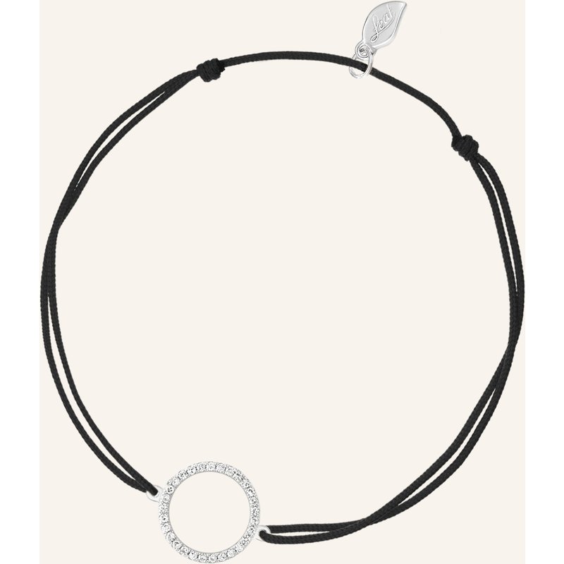 Leaf Freundschaftsarmband Circle Aus 18 Karat Weißgold Mit Diamanten schwarz