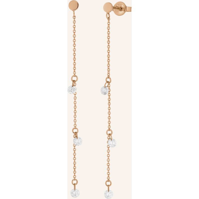 Leaf Ohrhänger Pure Chain Aus 18 Karat Rosébgold Mit Diamanten rosegold