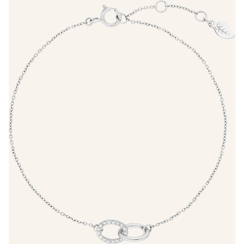 Leaf Armband Eternal Touch Aus 14 Karat Weißgold Mit Diamanten silber