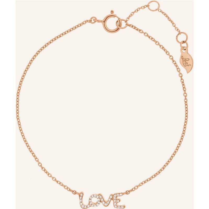 Leaf Armband Tiny Love Aus 14 Karat Roségold Mit Diamanten rosegold