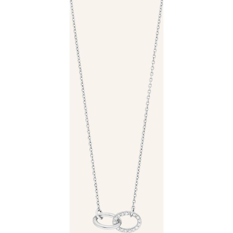 Leaf Halskette Eternal Touch Aus 14 Karat Weißgold Mit Diamanten silber