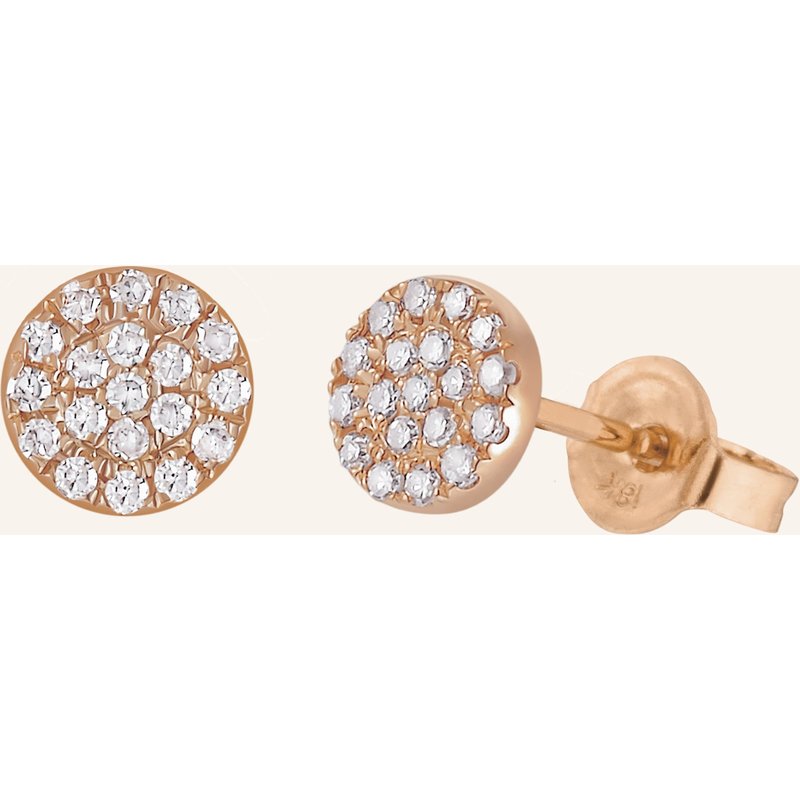 Leaf Ohrstecker Pavé Aus 18 Karat Rosegold Mit Diamanten rosegold