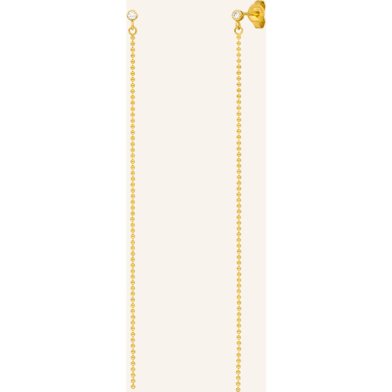 Leaf Ohrstecker My First Diamond - Ball Chain Aus 14 Karat Gelbgold gold