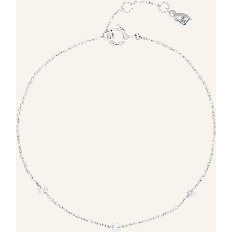 Leaf Armband Pure Triple Aus 18 Karat Weißgold Mit Diamanten silber