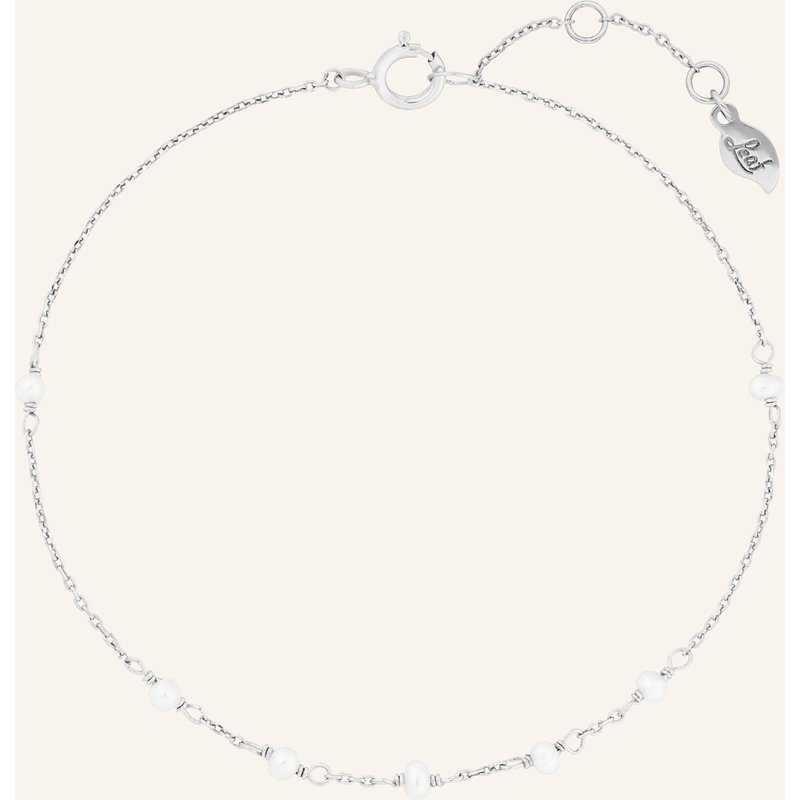 Leaf Armband White Pearls Aus 14 Karat Weißgold silber