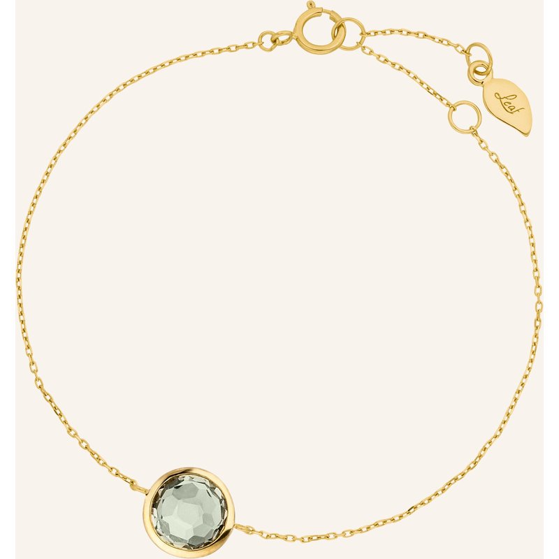 Leaf Armband Green Amethyst Aus 14 Karat Gelbgold gold