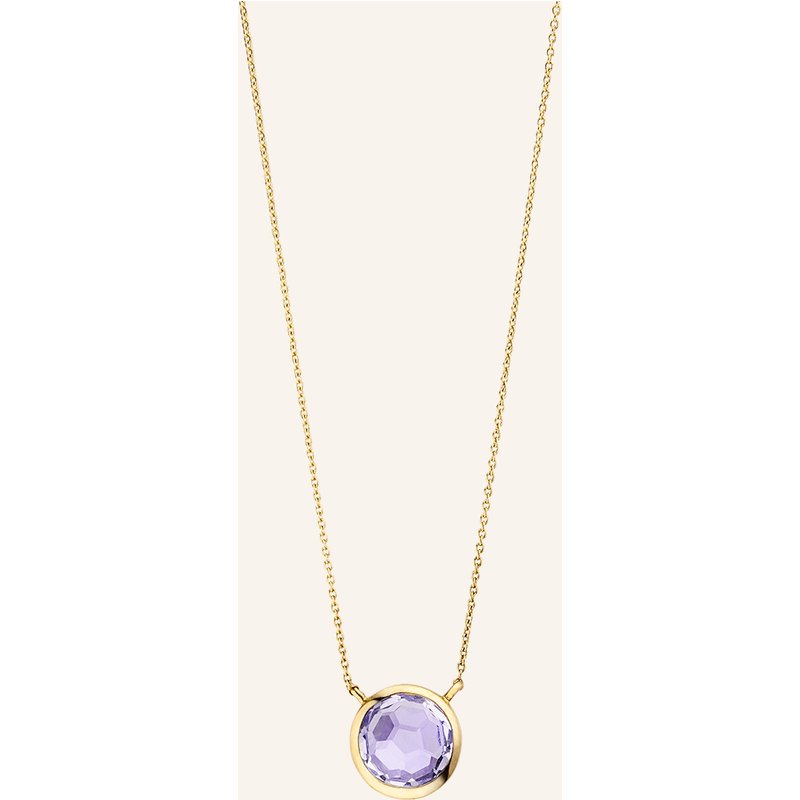 Leaf Halskette Amethyst Aus 14 Karat Gelbgold gold