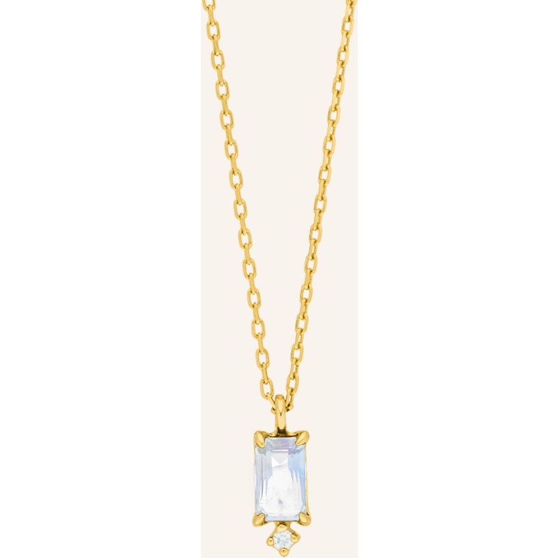 Leaf Halskette Mondstein Aus 14 Karat Gelbgold gold