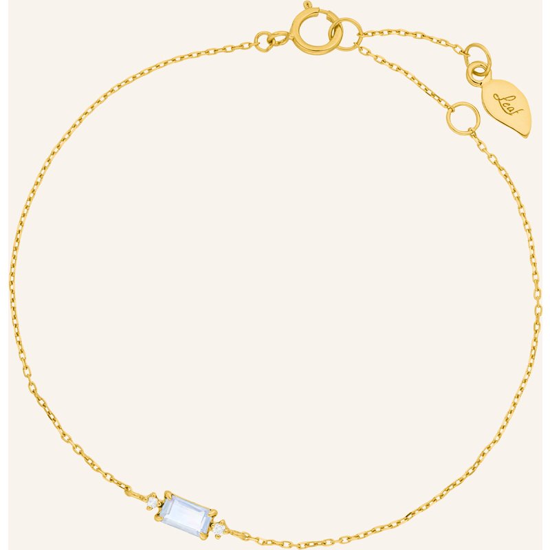 Leaf Armband Mondstein Aus 14 Karat Gelbgold gold