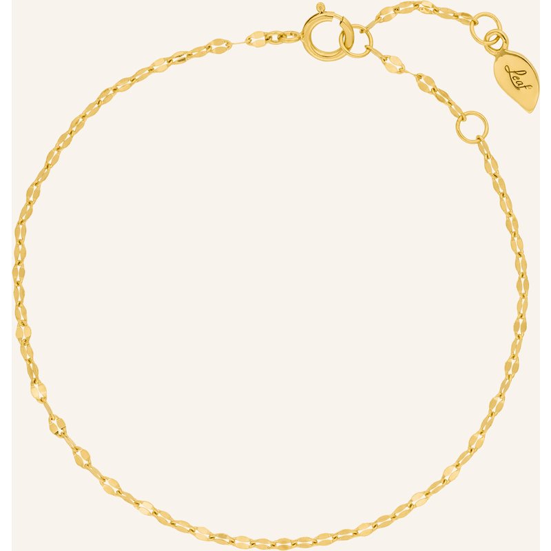 Leaf Armband Shiny Twist Aus 14 Karat Gelbgold gold