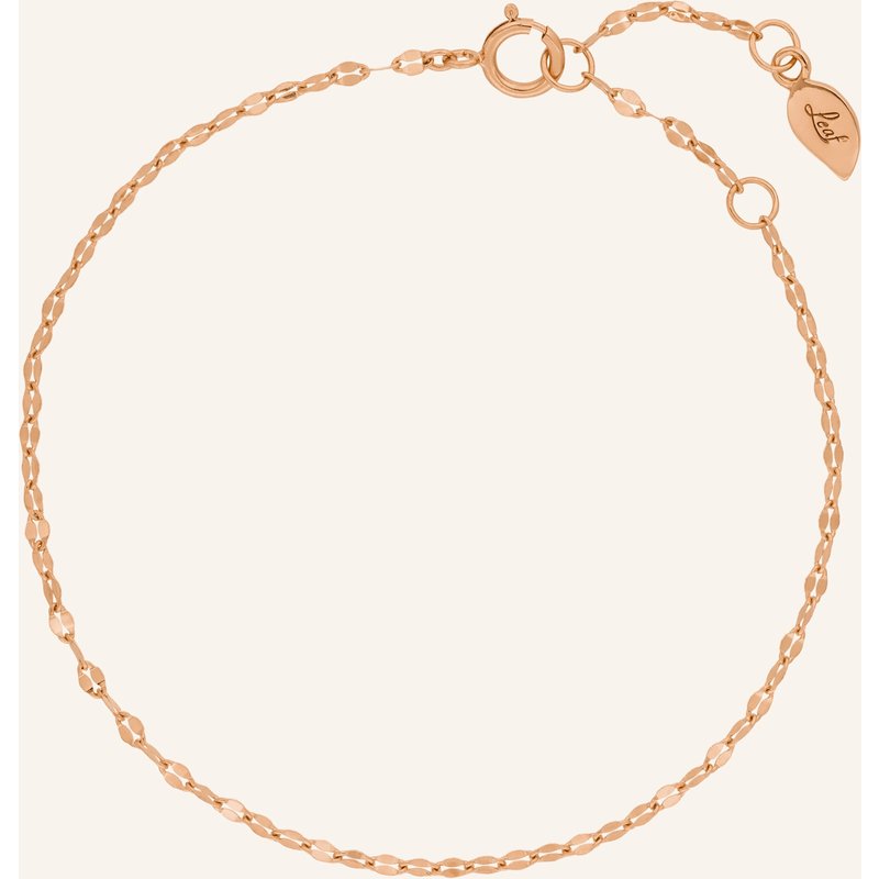 Leaf Armband Shiny Twist Aus 14 Karat Rosègold rosegold