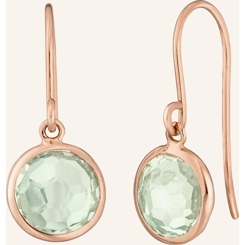Leaf Ohrhänger Green Amethyst aus14 Karat Roségold rosegold