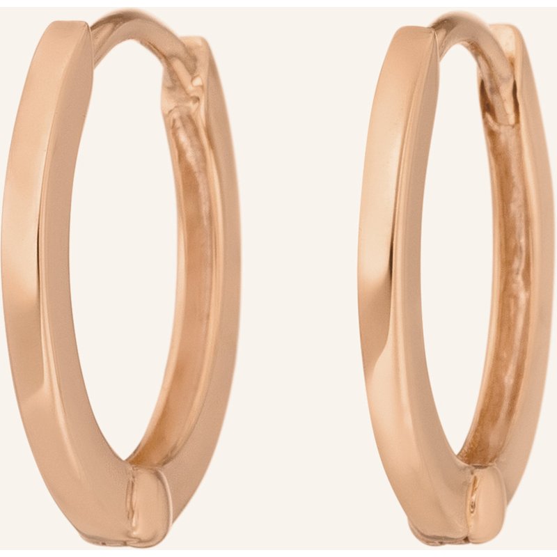 Leaf Creolen Mini Klappcreolen Aus 14 Karat Rosébgold rosegold
