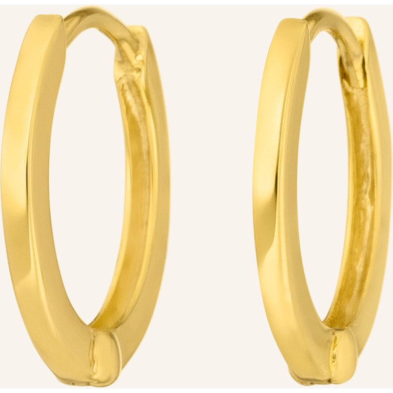 Leaf Creolen Mini Klappcreolen Aus 14 Karat Gelbgold gold