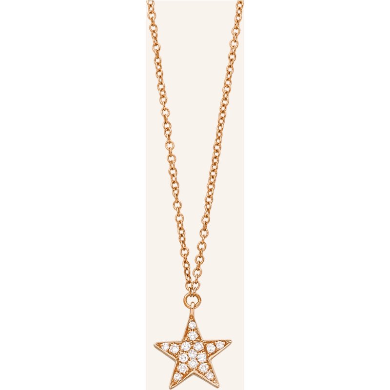 Leaf Halskette Stern Aus 18 Karat Roségold Mit Diamanten rosegold