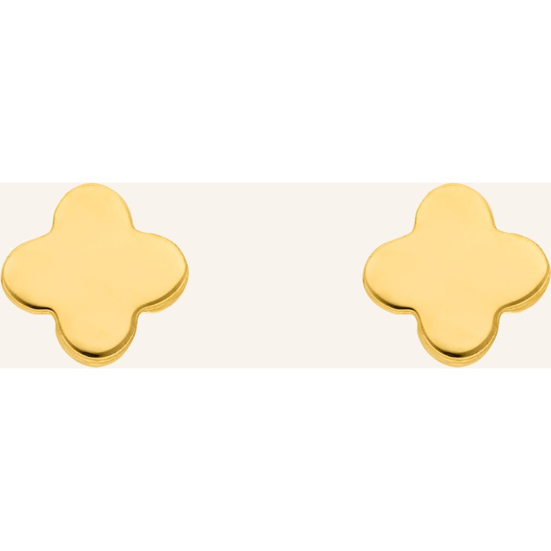 Leaf Ohrstecker Mini Clover Aus 14 Karat Gelbgold gold