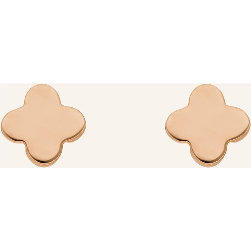 Leaf Ohrstecker Mini Clover Aus 14 Karat Gelbgold rosegold