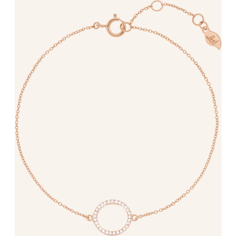 Leaf Armband Circle Aus 18 Karat Roségold Mit Diamanten rosegold