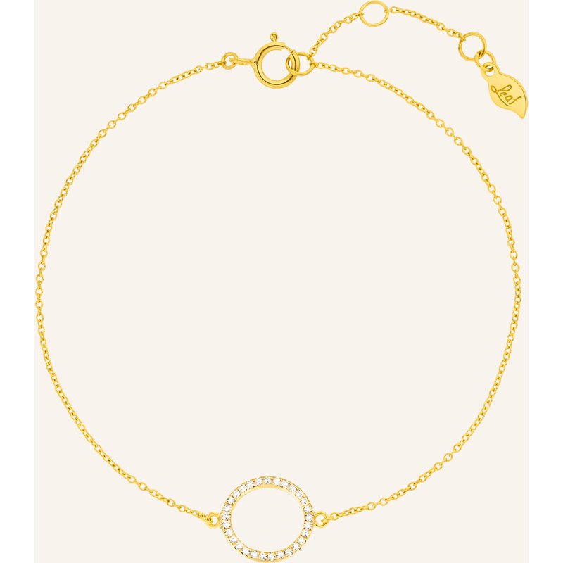 Leaf Armband Circle Aus 18 Karat Gelbgold Mit Diamanten gold