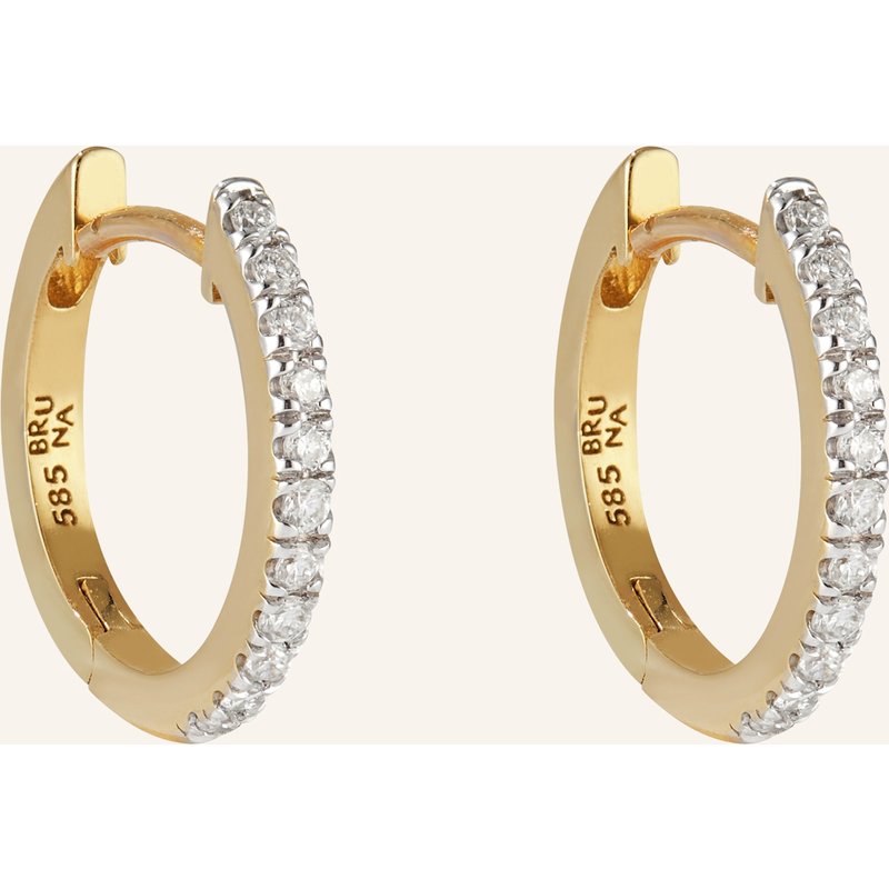 Bruna The Label Creolen Lumière Mit Laborgezüchteten Diamanten gold
