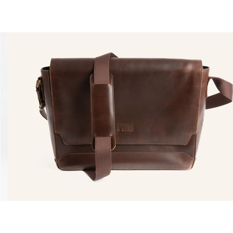 Buckle & Seam Messenger Bag Times braun
