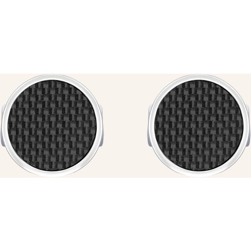 Tateossian Manschettenknöpfe Carbon Tablet schwarz