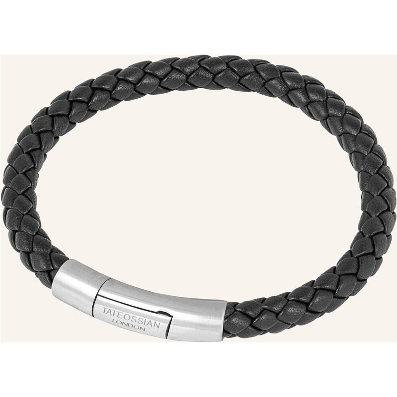Tateossian Armband Charles Click Pelle schwarz
