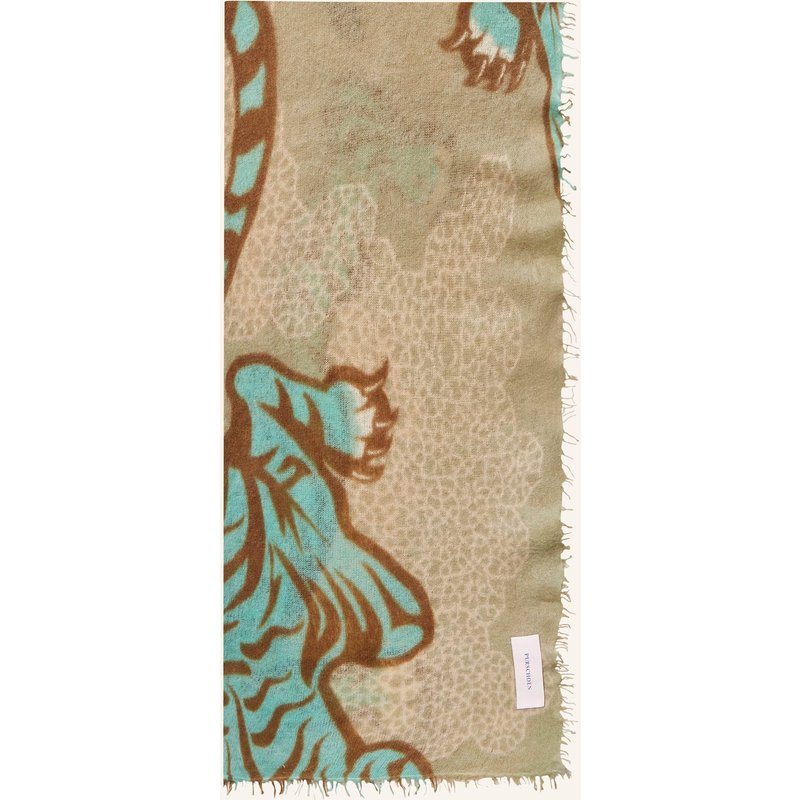 Purschoen Cashmere-Schal Bengal Tiger gruen