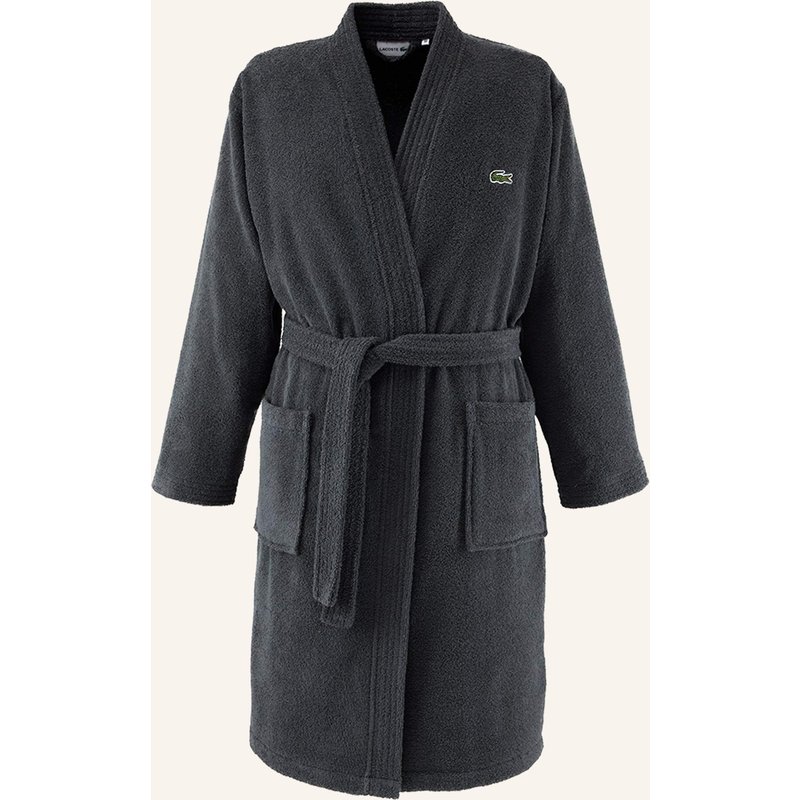 Lacoste Bademantel Llecroco schwarz