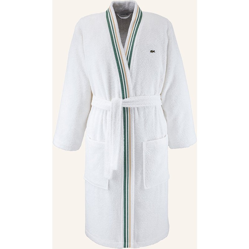 Lacoste Bademantel Lscore weiss