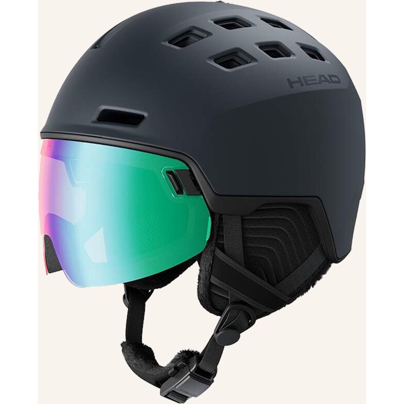 Head Wintersporthelmradar Photo Skihelm schwarz