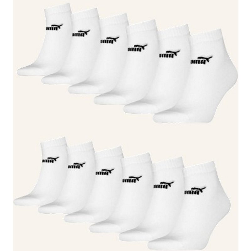 Puma Socken Elements Quarter 12-Pack weiss