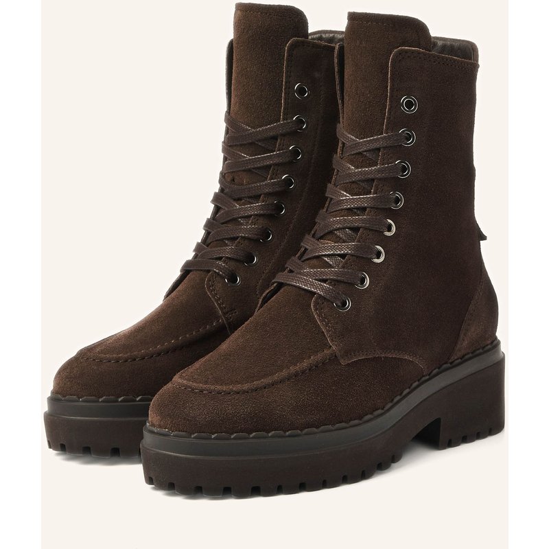 Nubikk Schnürstiefel Fae Bobbi Fur braun