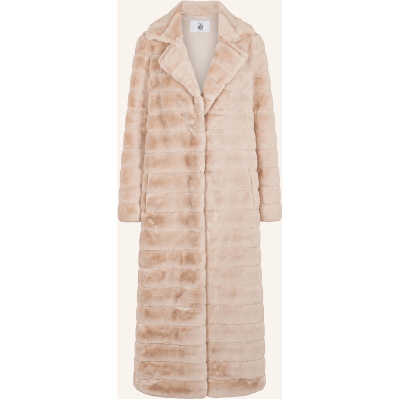 Americandreams Faux Fur Coat Long Bailey gelb