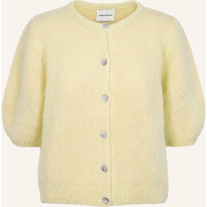 Americandreams Short Sleeve Cardigan Susan gelb
