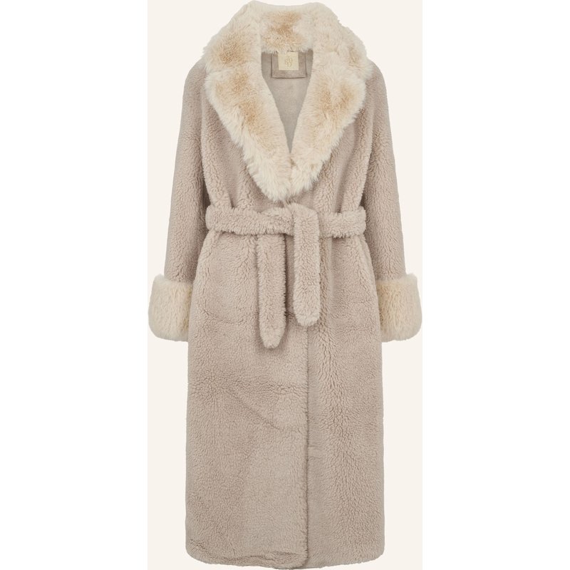 Americandreams Teddyfell-Mantel Farah beige