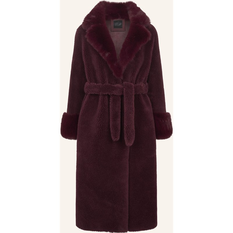 Americandreams Teddyfell-Mantel Farah rot