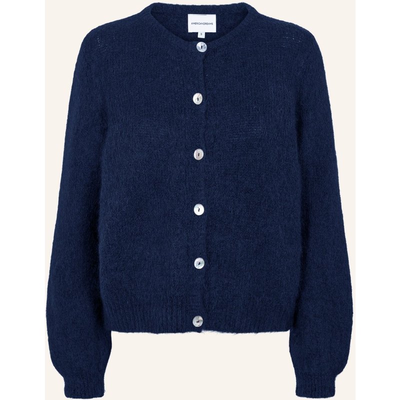Americandreams Alpaca Cardigan Susan blau