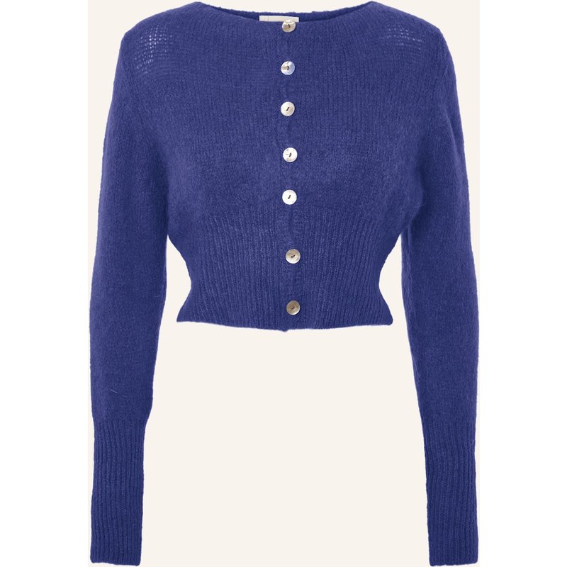 Americandreams Alpaca Corset Fit Cardigan Matilda blau