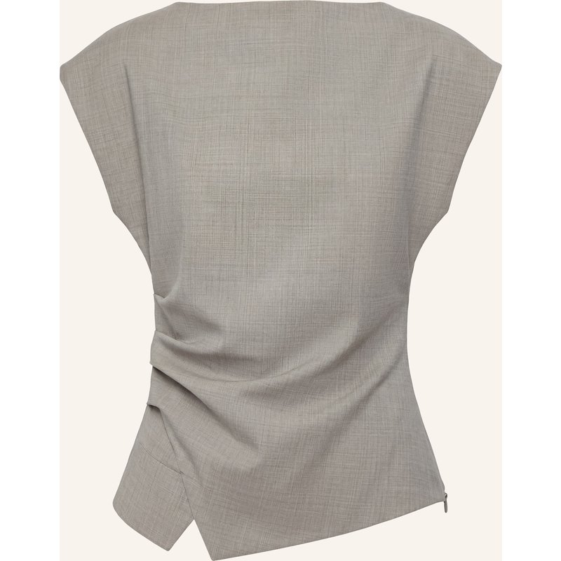 Pinxit Bluse Aus Anzugstoff beige