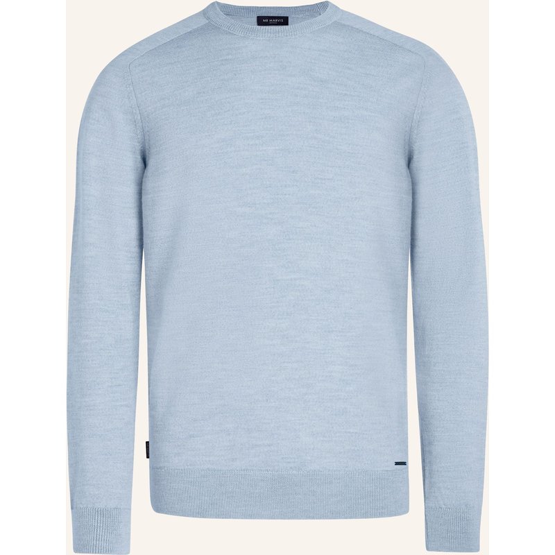 Mr Marvis Strick The Merino Pullover blau