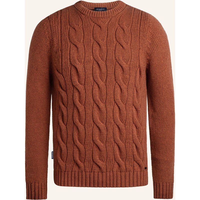 Mr Marvis Pullover The Cable Knit Pullover orange