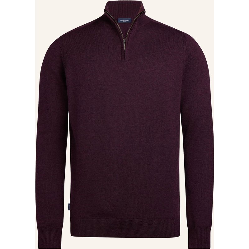 Mr Marvis Pullover The Merino Zip Pullover lila