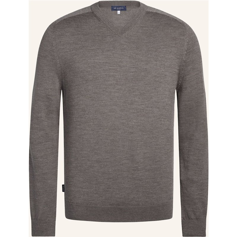 Mr Marvis Pullover The Merino V-Neck braun