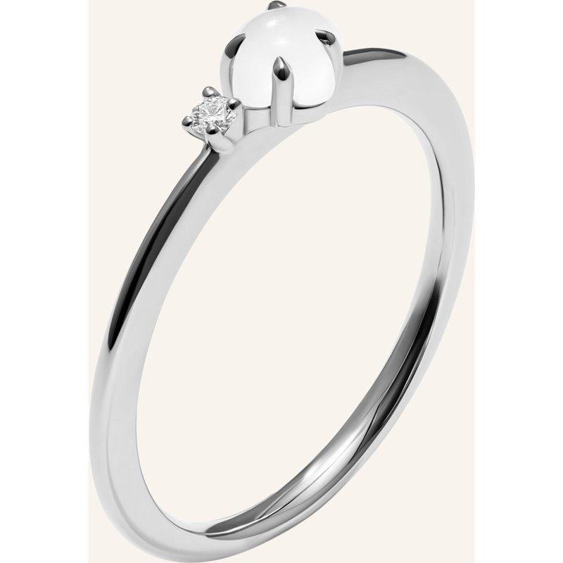 Vieri Ring Wolke Milchquarz Brillant Klein silber