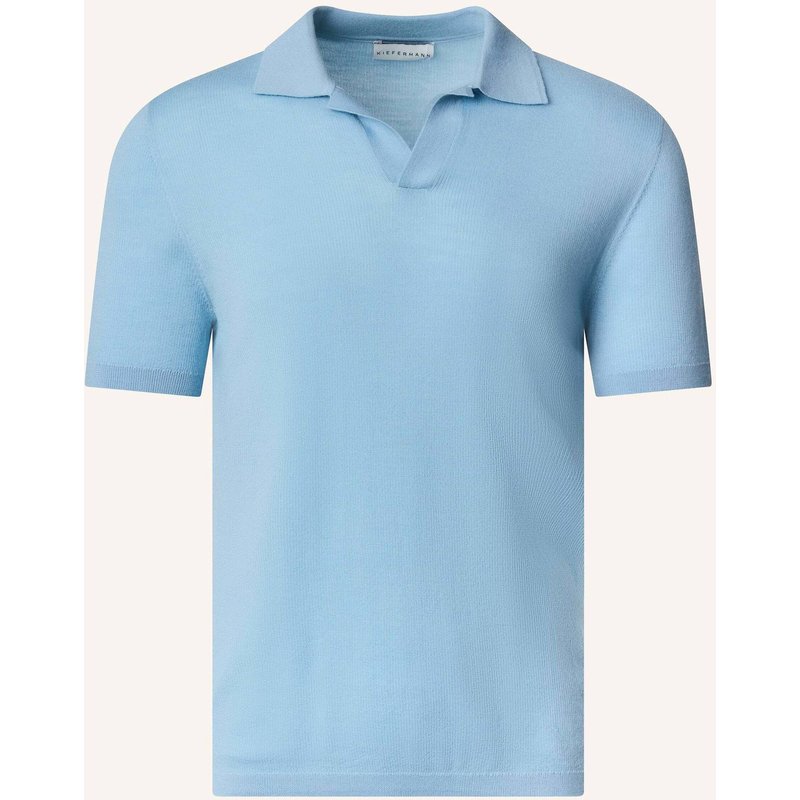 Kiefermann Strick-Poloshirt Luras Aus Merino blau