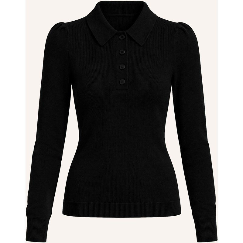 Kiefermann Strickpolo Alarika Aus Merino schwarz
