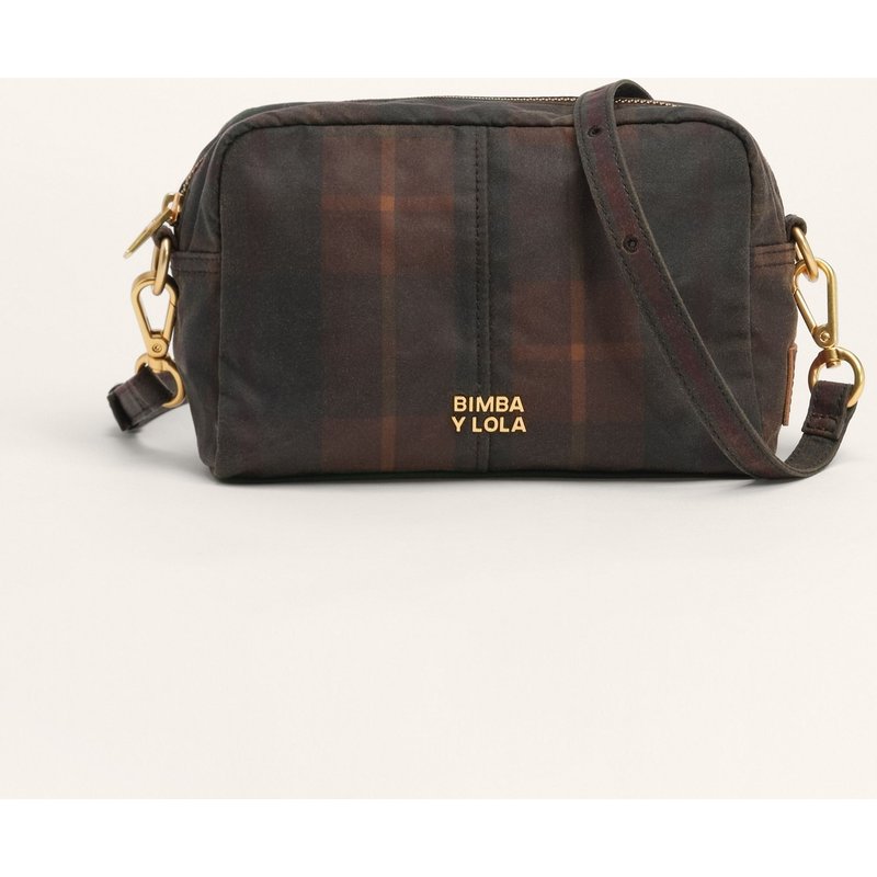 Bimba Y Lola Tartan-Umhängetasche braun